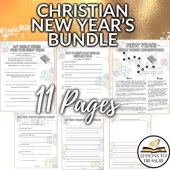 Preview of Christian New Years Bundle, Religious, Bible, Package, After Christmas Break