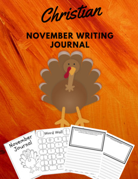 Preview of Christian November Writing Journal