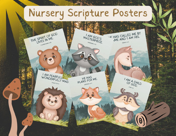 Preview of Christian Nursery Decor / Forest Theme Posters