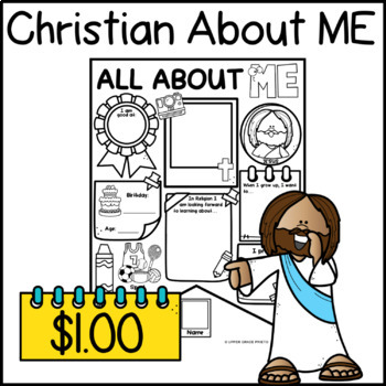Preview of Christian all about me back to school activity for Christian school - CSW