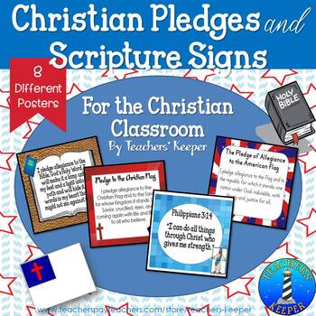 Preview of Christian Pledges and Scripture Signs
