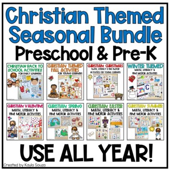 Preview of Christian Preschool Activities & Centers Bundle