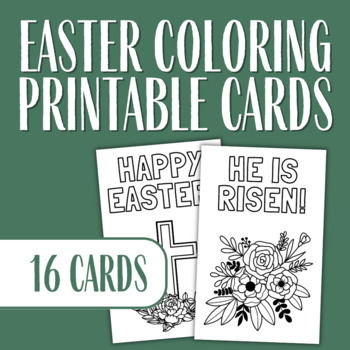 Preview of Christian Printable Coloring Easter Cards