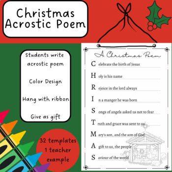 Christian / Religious Christmas Activities - Cards, Poems, wordsearch ...