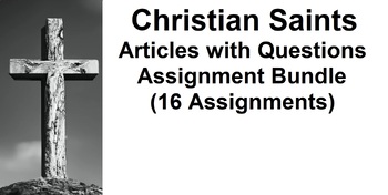 Preview of Christian Saints Assignment Bundle (16 PDF Assignments)
