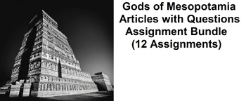 Preview of Gods of Mesopotamia Assignment Bundle (12 WORD Assignments)