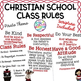 Christian School Biblical Class Rules Pirate Theme