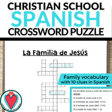 Christian School Spanish Family Vocabulary Crossword Puzzl