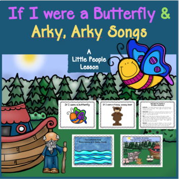 Preview of CHRISTIAN SONGBOOKS for "If I Were a Butterfly" and "Arky Arky" , with ASL
