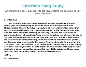 Preview of Christian Song Study