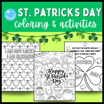 Preview of Christian St. Patrick's Day Coloring and Activity Pages