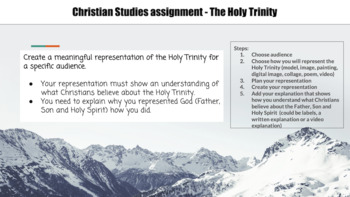 Preview of Christian Studies Summative Assessment - The Holy Trinity