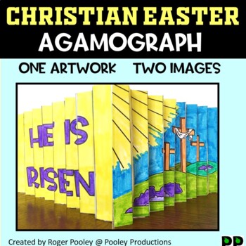 Preview of Christian-Themed Easter Agamograph Art Activity