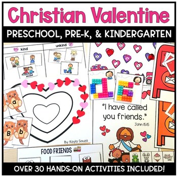 Preview of Christian Valentine's Day Activities for Preschool and PreK