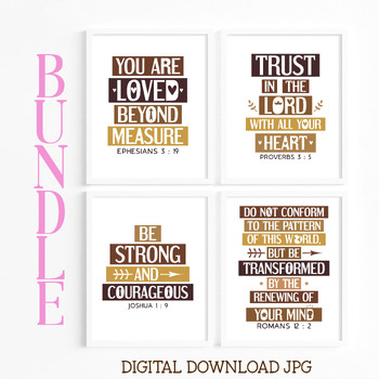 Preview of Christian classroom wall decor. Bible verses posters bundle Vol. 79. Neutral
