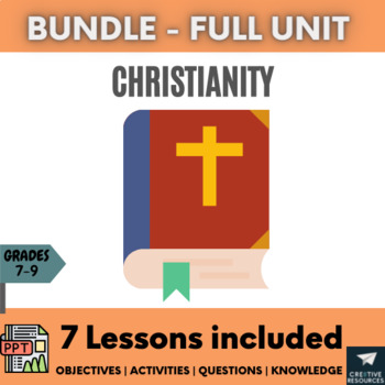 Preview of Christianity God Jesus Christians: Religion Lesson Unit Plan Bundle