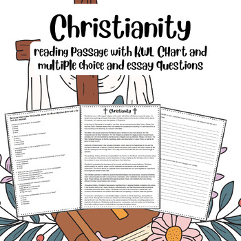 Preview of Christianity Reading Passage With Comprehension and Essay Questions