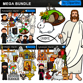 Preview of Christianity Religions Clip Art Bundle/ Easter Clip Art commercial use
