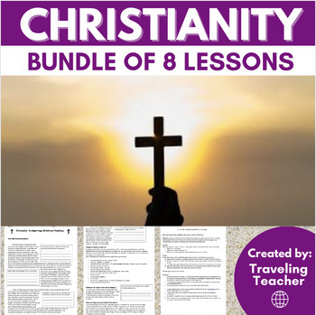Preview of Christiany Unit Bundle: 8 Lessons; Readings + Printable Worksheets + Activities