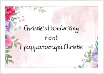 Preview of Christie's Handwriting Font