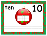 Christmas 10 frame number mats {math}