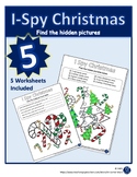 I-Spy Christmas: Visual Motor- Occupational Therapy- Worksheets