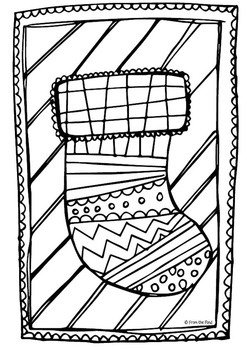 Christmas Coloring Packet Scrappy Christmas Coloring by From the Pond