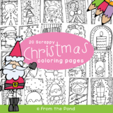 Christmas Coloring Packet {Scrappy Christmas Coloring}