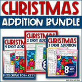 Christmas 2, 3, 4 Digit Addition with/without Regrouping C