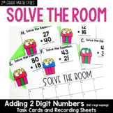 Christmas 2 Digit Addition without Regrouping Task Cards 2