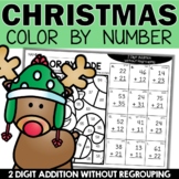 Christmas 2 Digit Addition without Regrouping Coloring Sheets