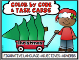 Christmas Figurative Language Adjectives Adverbs Task Card