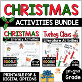 Turkey Claus & Christmas Literacy Activities Worksheets BU