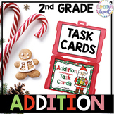 Christmas 2nd Grade Addition to 100 Task Cards No Regroupi