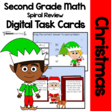 Christmas 2nd Grade Digital Task Cards Boom Cards™ | Math 