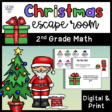 Christmas 2nd Grade Math 2D Geometry Escape Room Activity