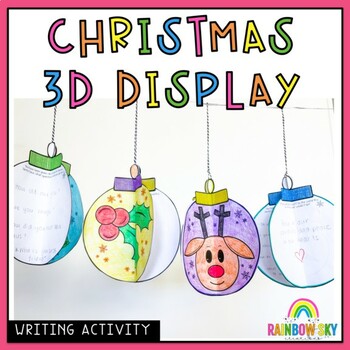 Preview of Christmas 3D Craft | Christmas writing activity