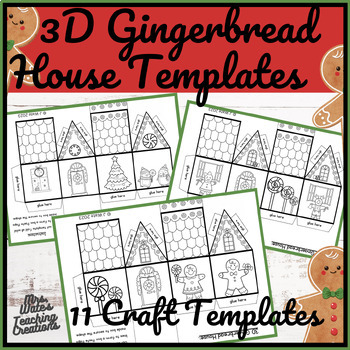 Preview of Christmas 3D Gingerbread House Craft Templates - Winter Craft & Christmas Ideas