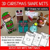 Christmas 3D Shape Nets - Math Art Centre Task 