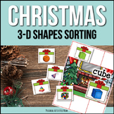 Christmas 3D Shapes Sorting (Geometric Solids)