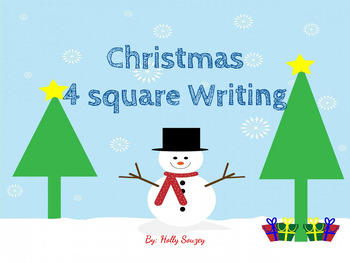 Preview of Christmas 4 Square Writing-(Digital)