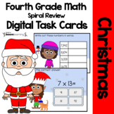 Christmas 4th Grade Digital Task Cards Boom Cards™ | Math 