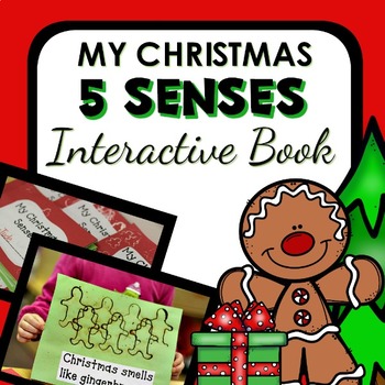 Preview of Christmas 5 Senses Interactive Book and Activities-Preschool and Kindergarten