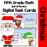 Christmas 5th Grade Digital Task Cards Boom Cards™ | Math 