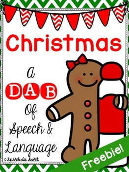 Preview of Christmas: A Dab of Speech and Language Freebie!