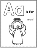 Christmas A to Z Alphabet Coloring Pages