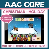 Christmas AAC Core Vocabulary and Fringe NO PREP Language 