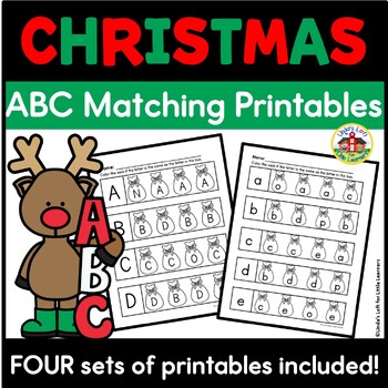 Preview of Christmas ABC Letter Matching Worksheets | Printables