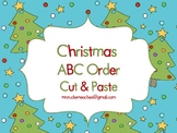 Christmas ABC Order Cut and Paste