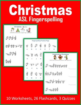Preview of Christmas - ASL Fingerspelling (Sign Language)